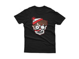 Where's Waldo Black Adult Tee