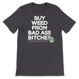 Black Buy Weed From BAB Distress Bella + Canvas, BC3001, Unisex, Tee Shirt