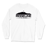 Ridgeline Black Logo Unisex White Long Sleeve