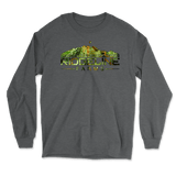 Ridgeline Magnified Logo Unisex Dark Heather Long Sleeve