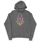 East Mill Sunset Leaf Logo Unisex Deep Heather Sponge Fleece Pullover Hoodie