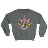 East Mill Sunset Leaf Logo Unisex Charcoal Sweatshirt