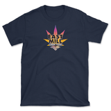 East Mill Sunset Leaf Logo Unisex Heather Navy T-Shirt Softstyle