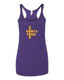 4ORTY TONS Purple Rush Next Level Ladies Tri-Blend Racerback Tank