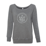 East Mill Original Logo Ladies Deep Heather Sponge Fleece Sweatshirt