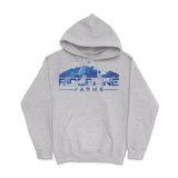 Ridgeline Blue Camo Logo Unisex Heather Grey Hoodie