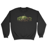 Ridgeline OG Camo Logo Unisex Black Crewneck