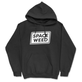 SPACE WEED Logo Unisex Black Pull Over Hoodie