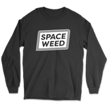 SPACE WEED Logo Unisex Black Long Sleeve Tee