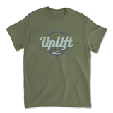 Uplift Logo Unisex Military Green Cotton Crew Tee