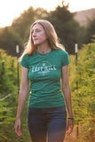 East Mill Bball Logo Ladies Kelly Green Slim Fit T-Shirt