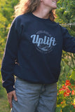 Uplift Logo Unisex Navy Crewneck Sweatshirt