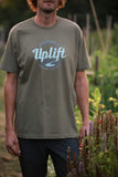 Uplift Logo Unisex Military Green Cotton Crew Tee