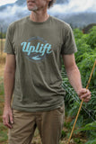 Uplift Logo Unisex Military Green Cotton Crew Tee