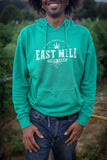 East Mill Bball Logo Unisex Kelly Green Hoodie