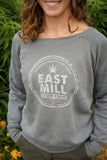 East Mill Original Logo Ladies Deep Heather Sponge Fleece Sweatshirt